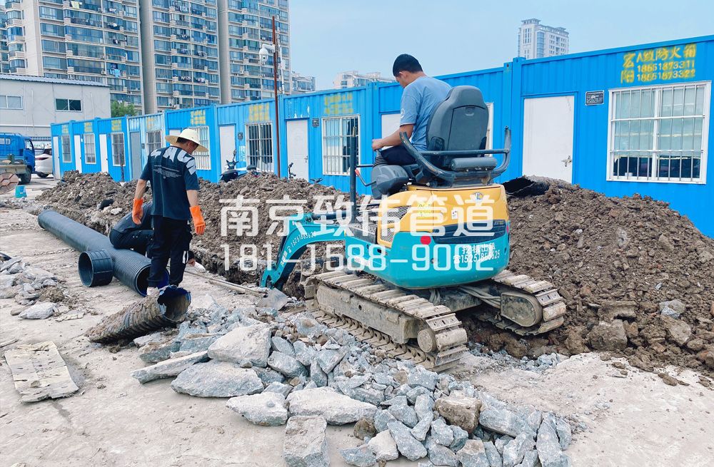 328北门桥开挖置换管道